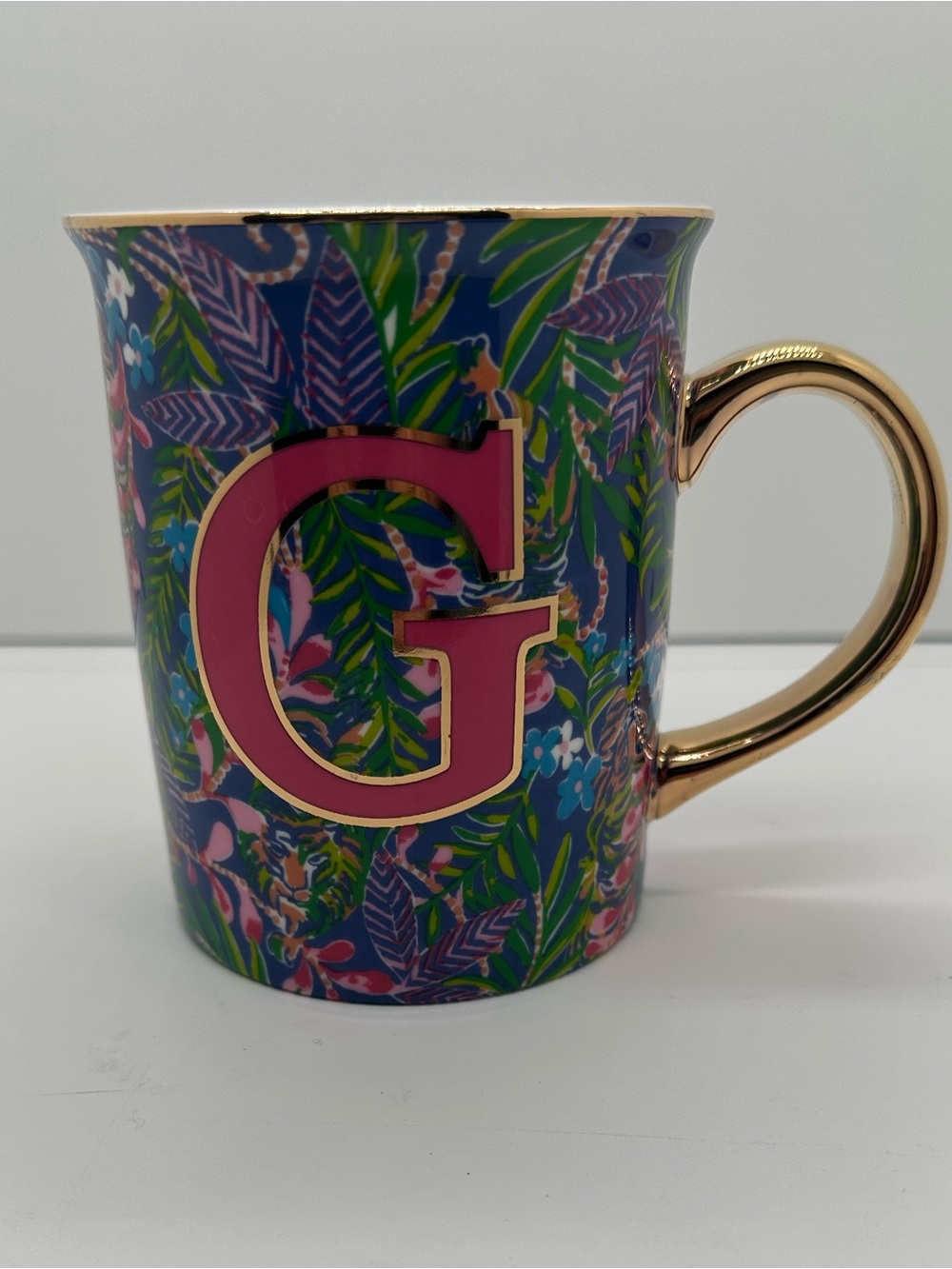 Lilly Pulitzer Initials “G” Floral Ceramic Mug